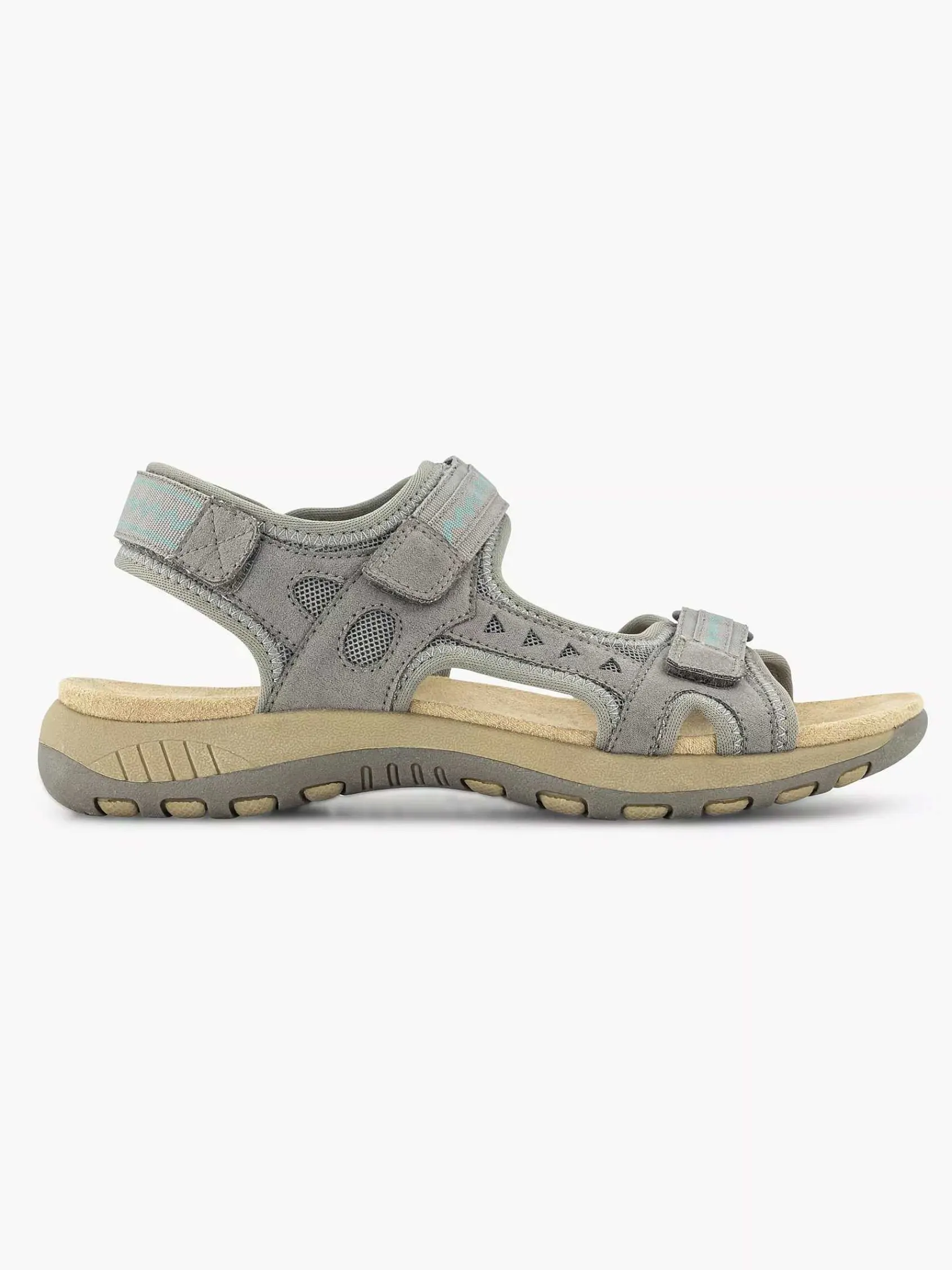 Comfort Schoenen|Easy Street Grijze Comfort Sandaal