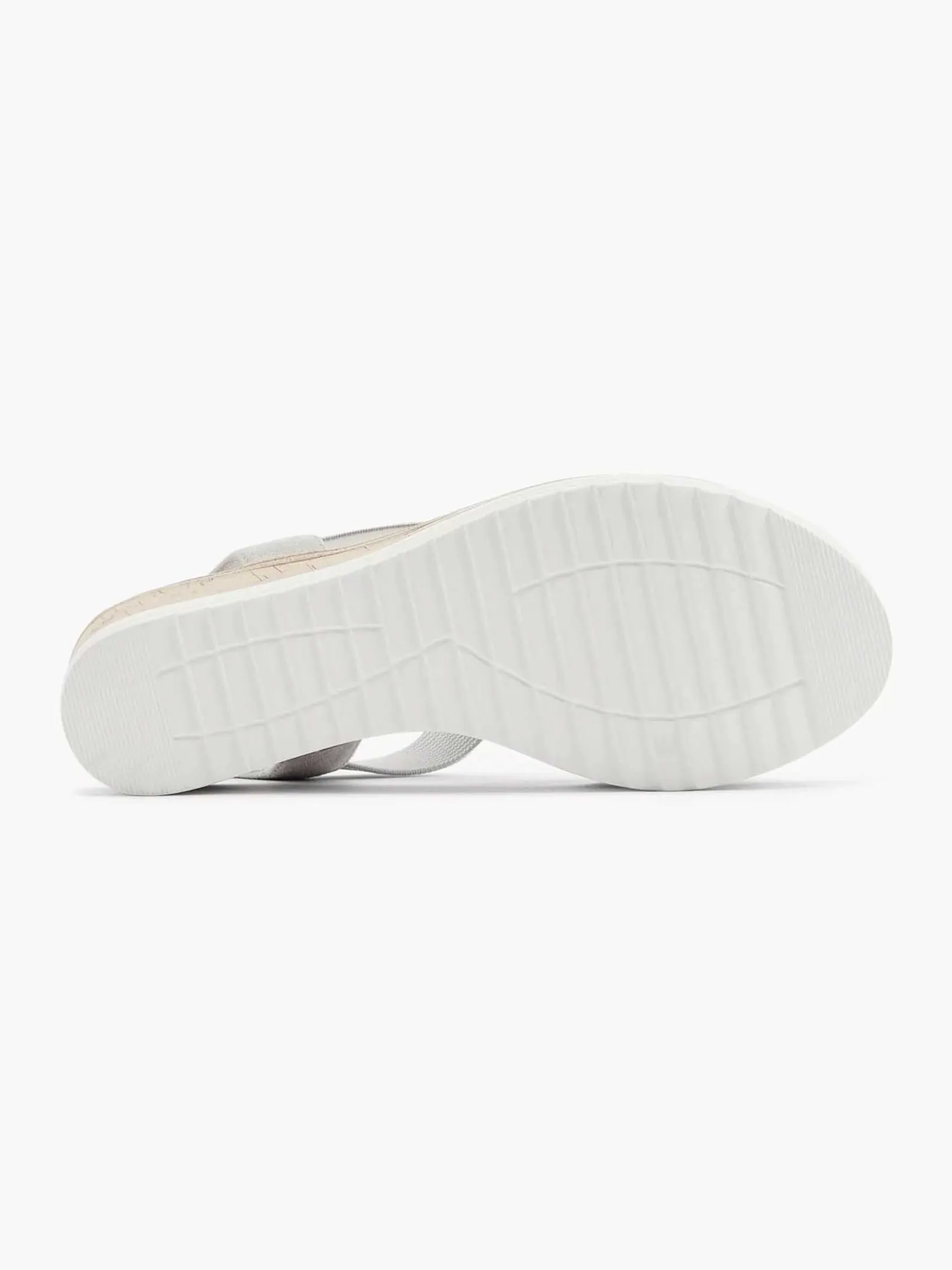 Comfort Schoenen|Easy Street Grijze Comfort Sandalette Sleehak