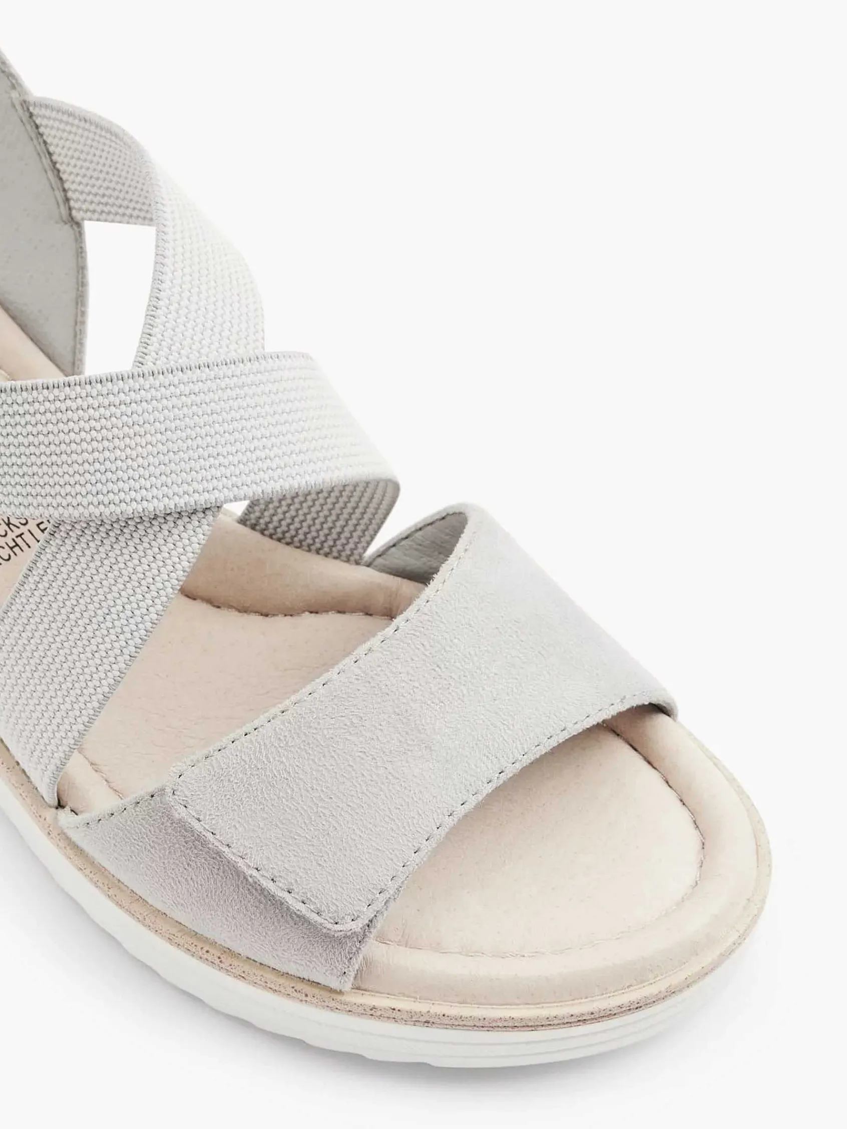 Comfort Schoenen|Easy Street Grijze Comfort Sandalette Sleehak