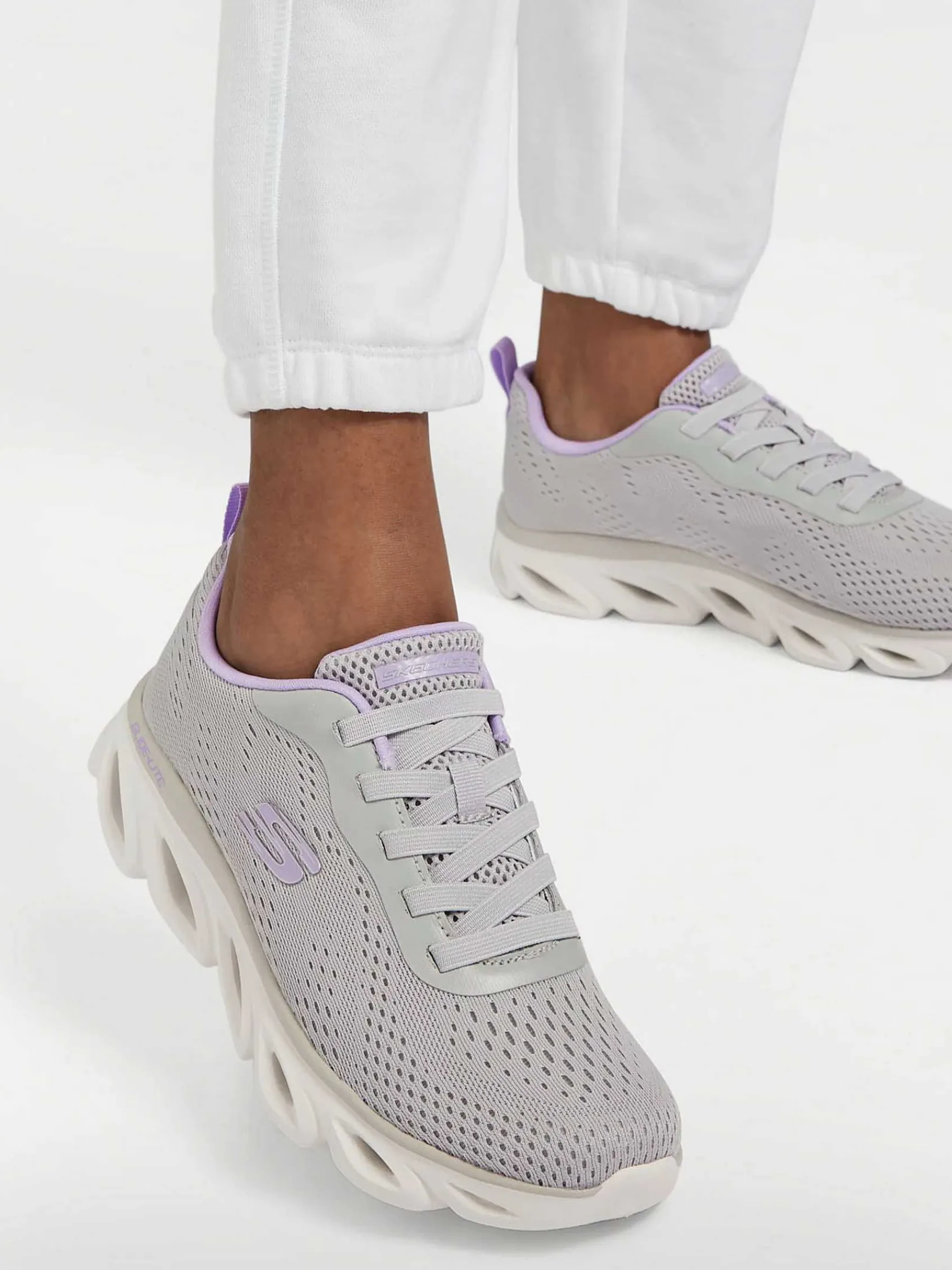 Sneakers|Skechers Grijze Glide - Lite - Back Slide