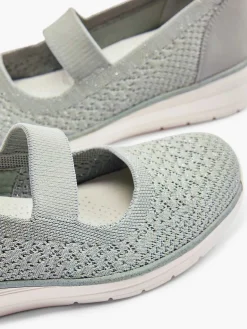 Comfort Schoenen|Easy Street Grijze Instapper Sleehak