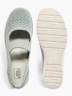 Comfort Schoenen|Easy Street Grijze Instapper Sleehak