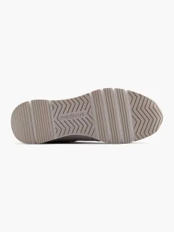 Comfort Schoenen|Medicus Grijze Leren Comfort Sneaker