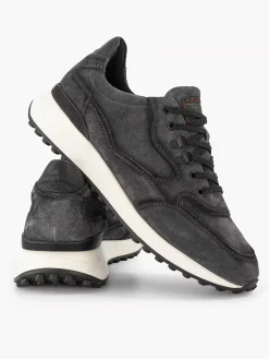 Sneakers|Oxmox Grijze Leren Sneaker