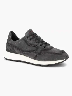 Sneakers|Oxmox Grijze Leren Sneaker