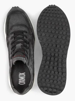 Sneakers|Oxmox Grijze Leren Sneaker