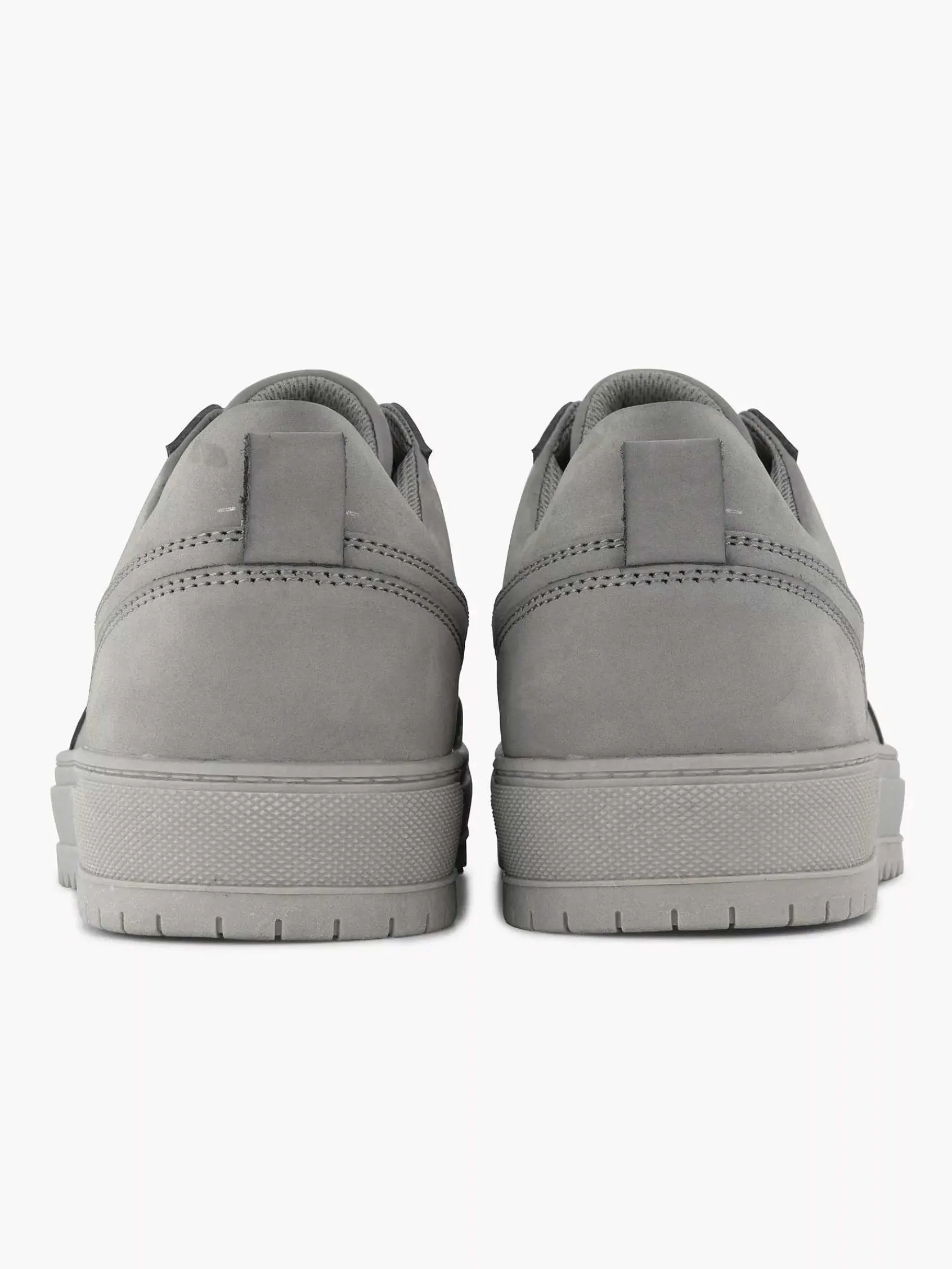 Sneakers|Oxmox Grijze Leren Sneaker