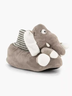 Jongensschoenen|Bobbi-Shoes Grijze Pantoffel Olifant