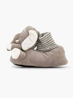 Jongensschoenen|Bobbi-Shoes Grijze Pantoffel Olifant