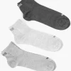 Sokken|Puma Grijze Quarter Plain 3 Pak 39-42