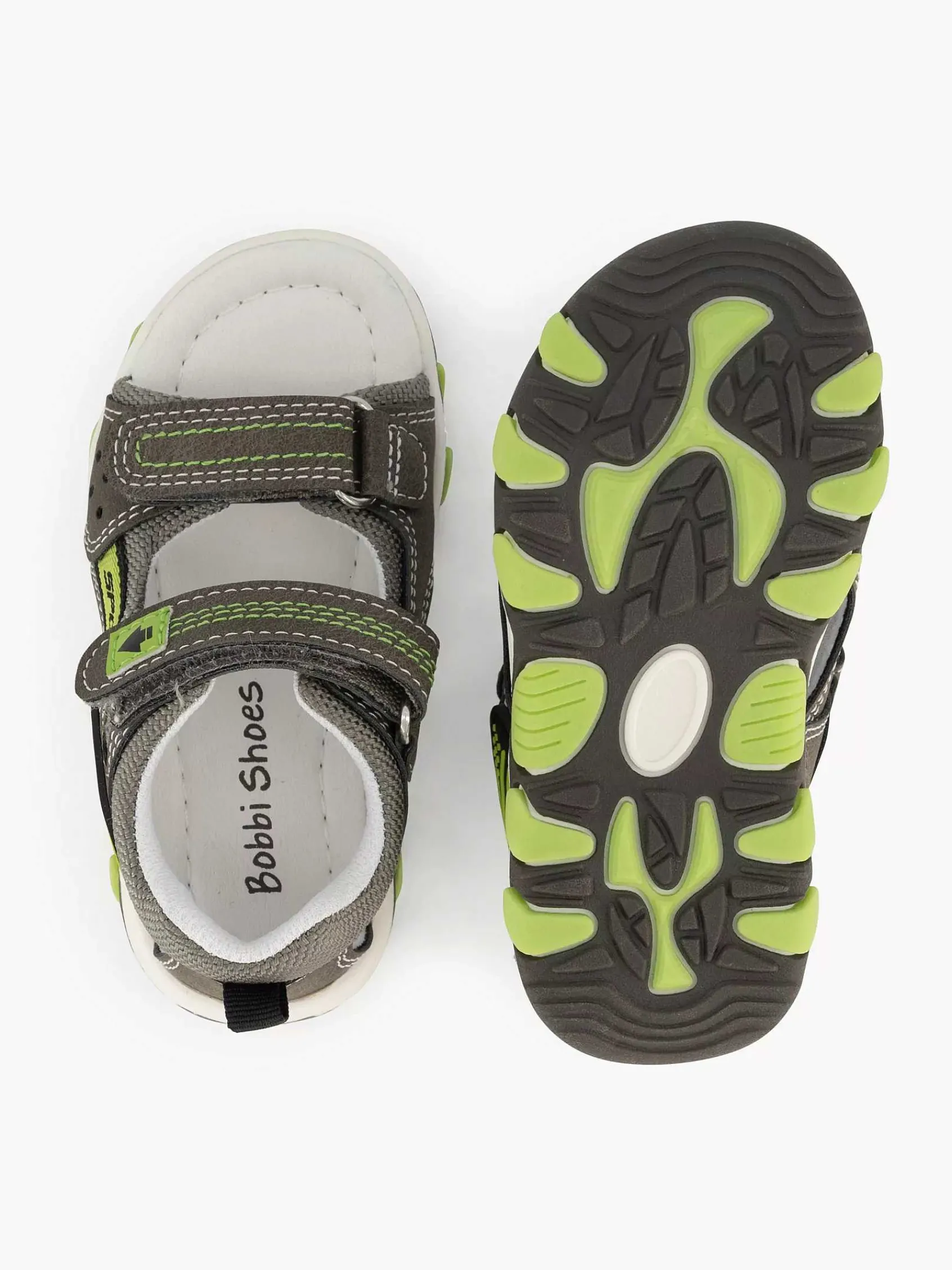 Jongensschoenen|Bobbi-Shoes Grijze Sandaal