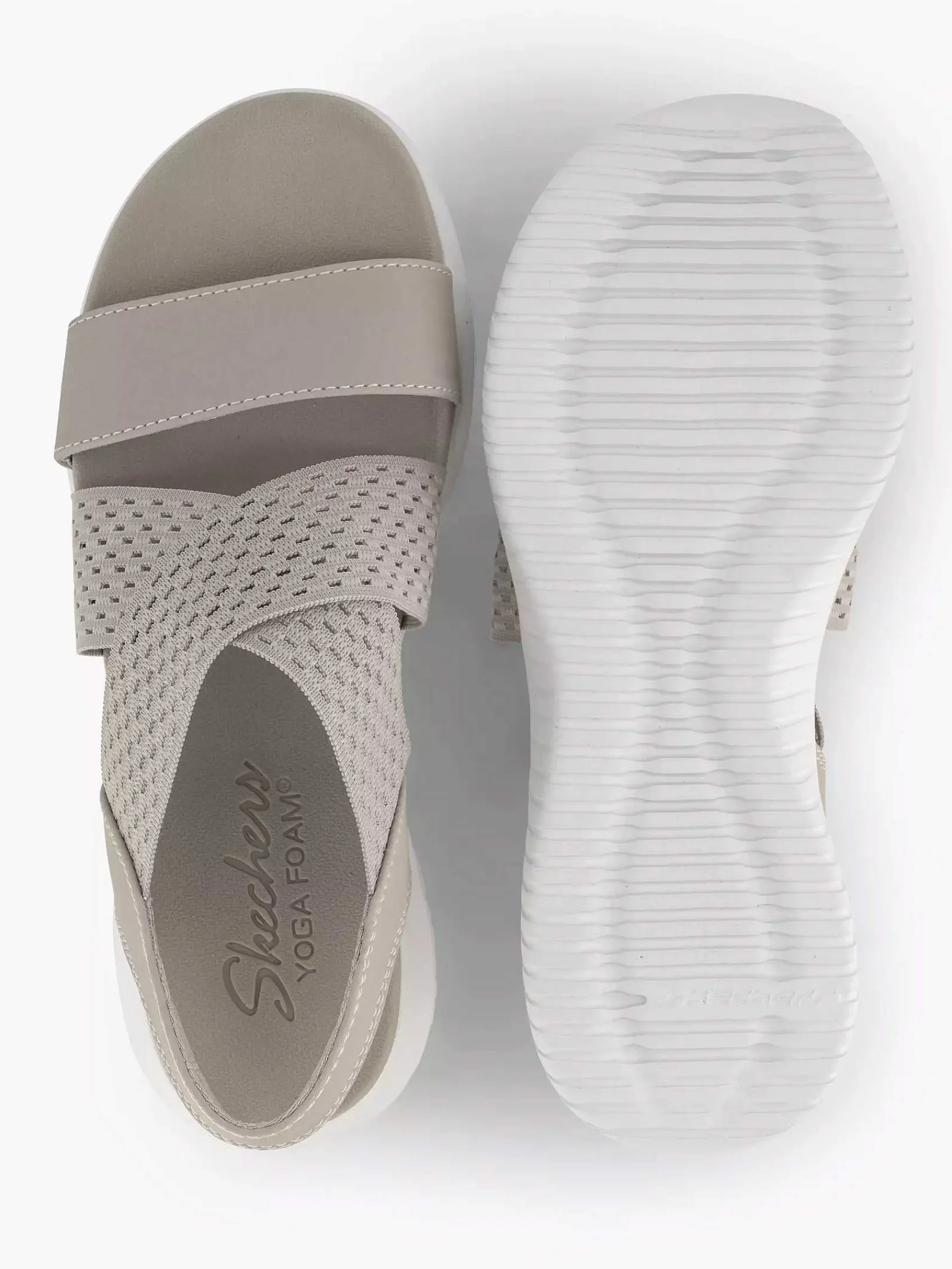 Sandalen|Skechers Grijze Sandalen Neon Star