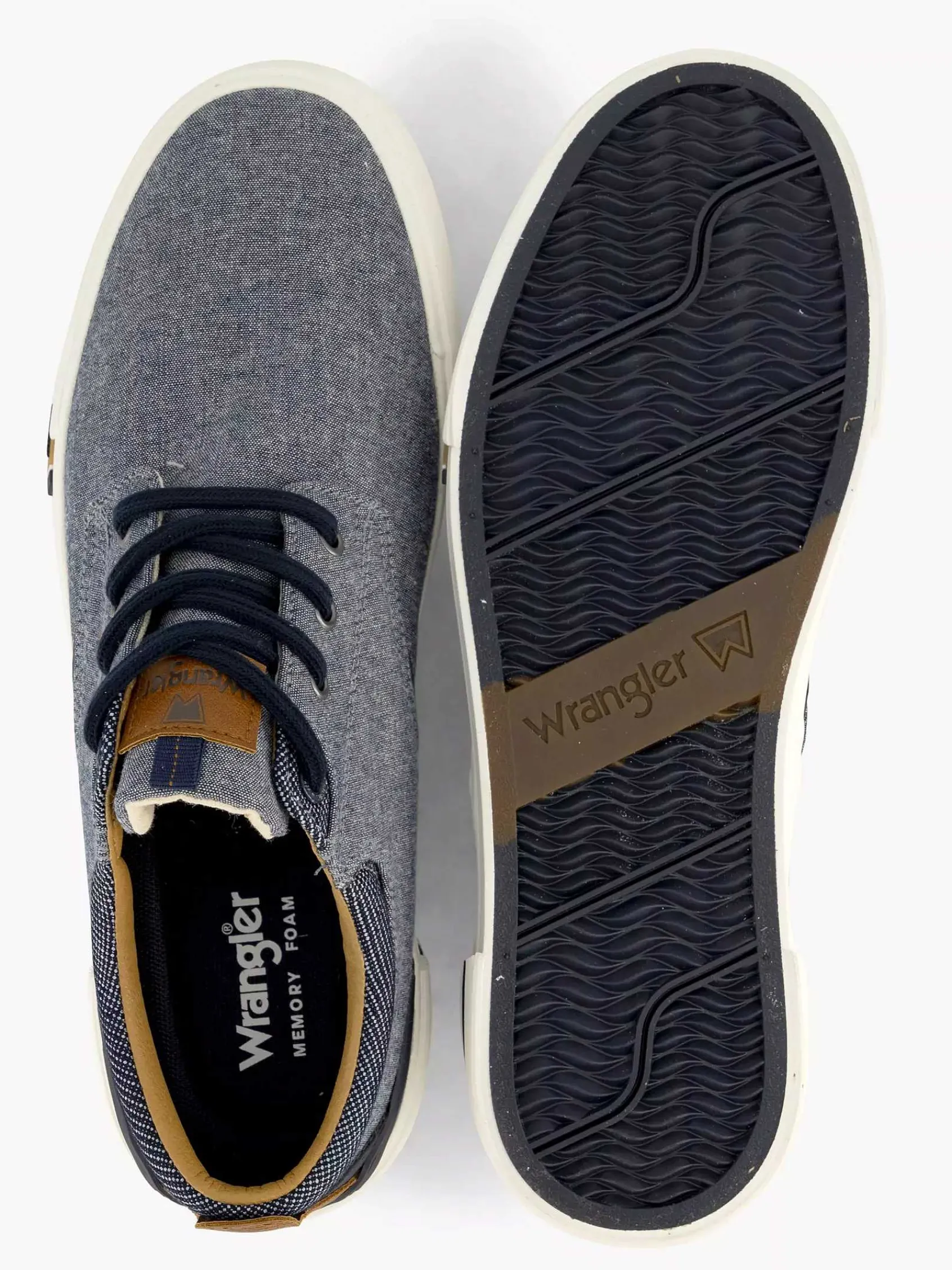 Sneakers|Wrangler Grijze Sneaker