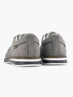 Geklede Schoenen|AM SHOE Grijze Veterschoen