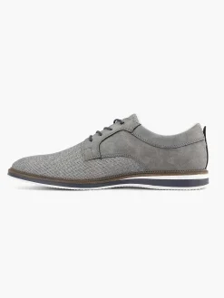 Geklede Schoenen|AM SHOE Grijze Veterschoen