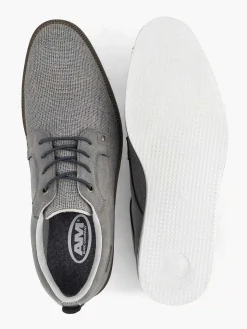 Geklede Schoenen|AM SHOE Grijze Veterschoen
