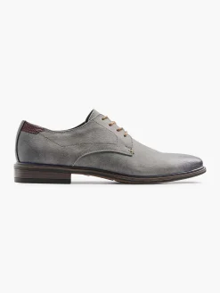 Geklede Schoenen|AM SHOE Grijze Veterschoen