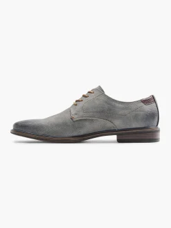 Geklede Schoenen|AM SHOE Grijze Veterschoen