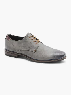 Geklede Schoenen|AM SHOE Grijze Veterschoen