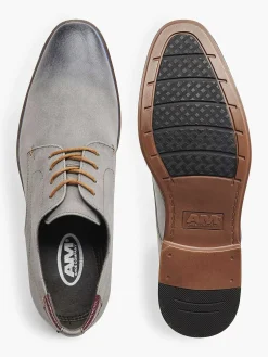 Geklede Schoenen|AM SHOE Grijze Veterschoen