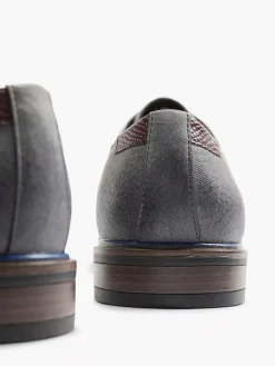 Geklede Schoenen|AM SHOE Grijze Veterschoen