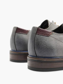 Geklede Schoenen|AM SHOE Grijze Veterschoen