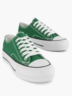 Sneakers|Graceland Groene Canvas Sneaker