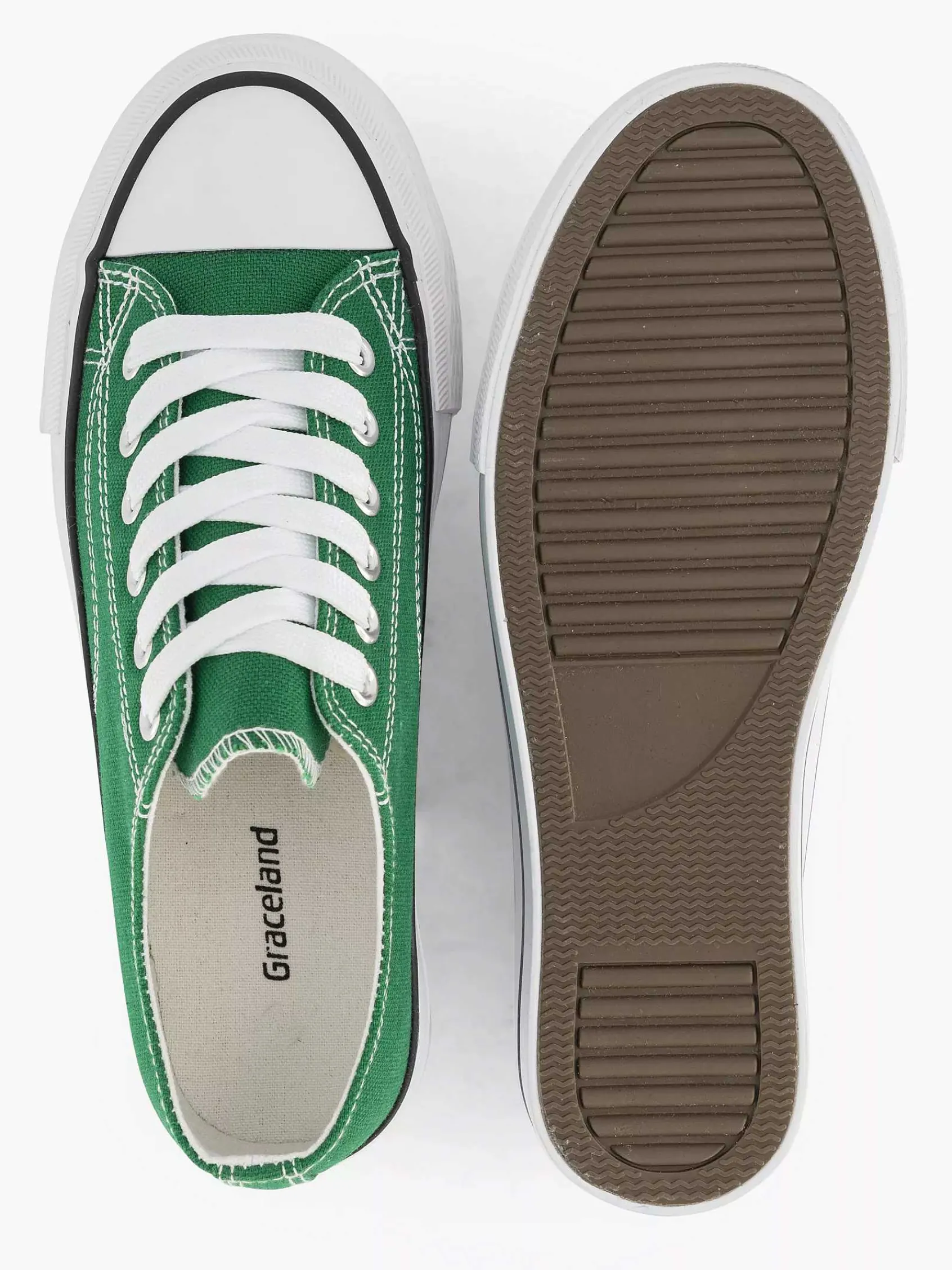 Sneakers|Graceland Groene Canvas Sneaker