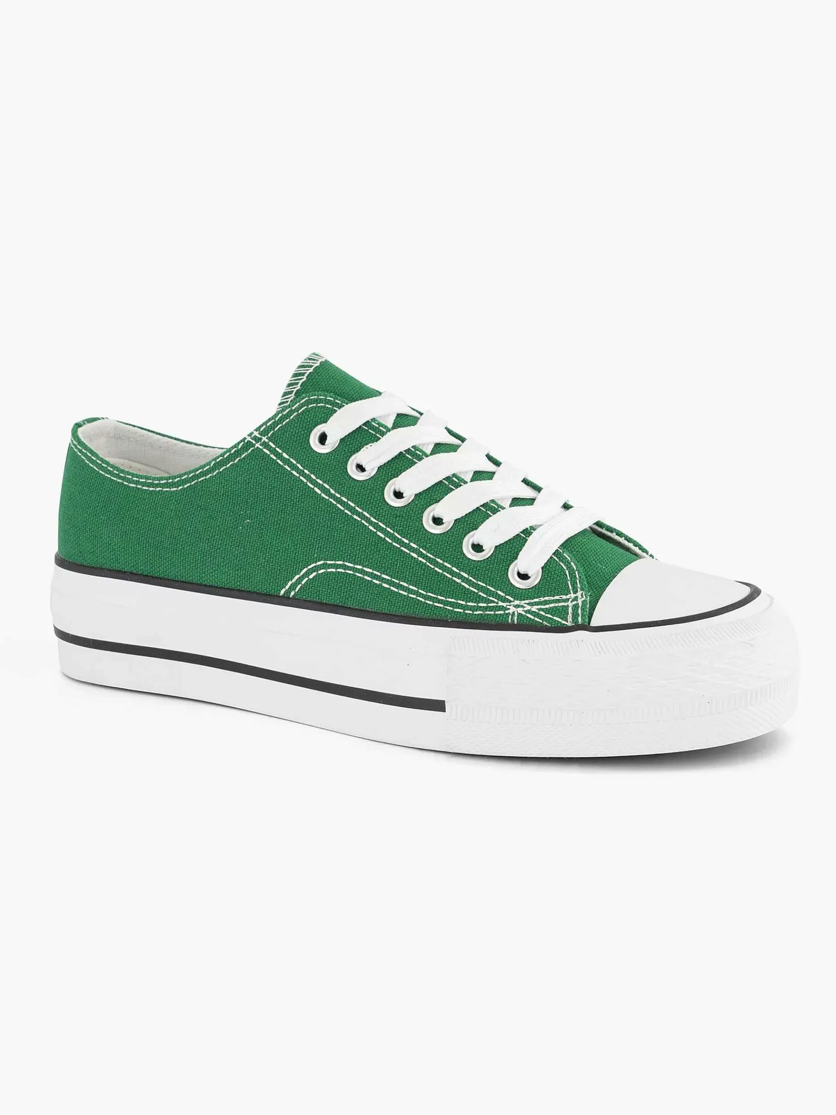 Sneakers|Graceland Groene Canvas Sneaker
