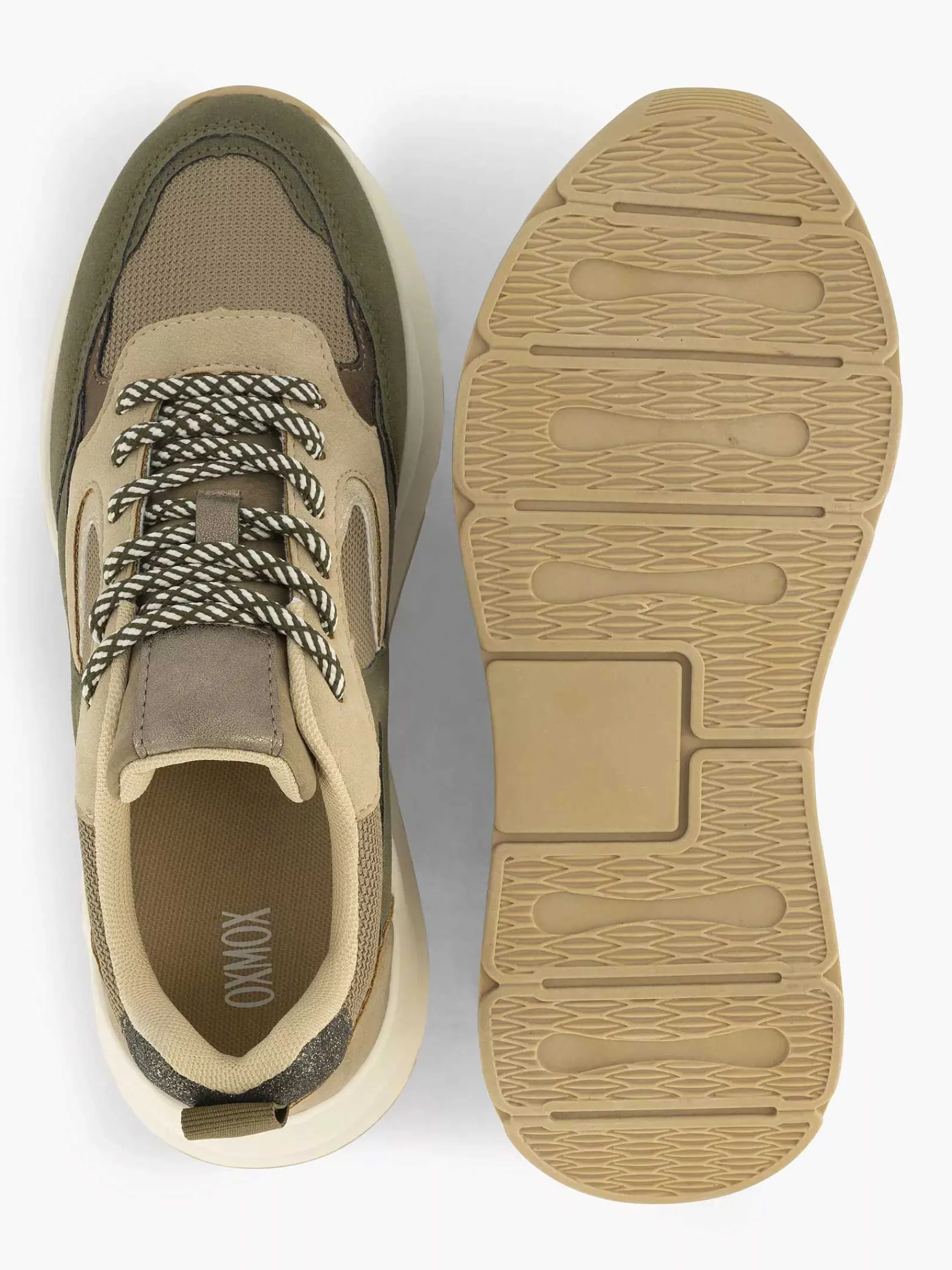 Sneakers|Oxmox Groene Chunky Sneaker