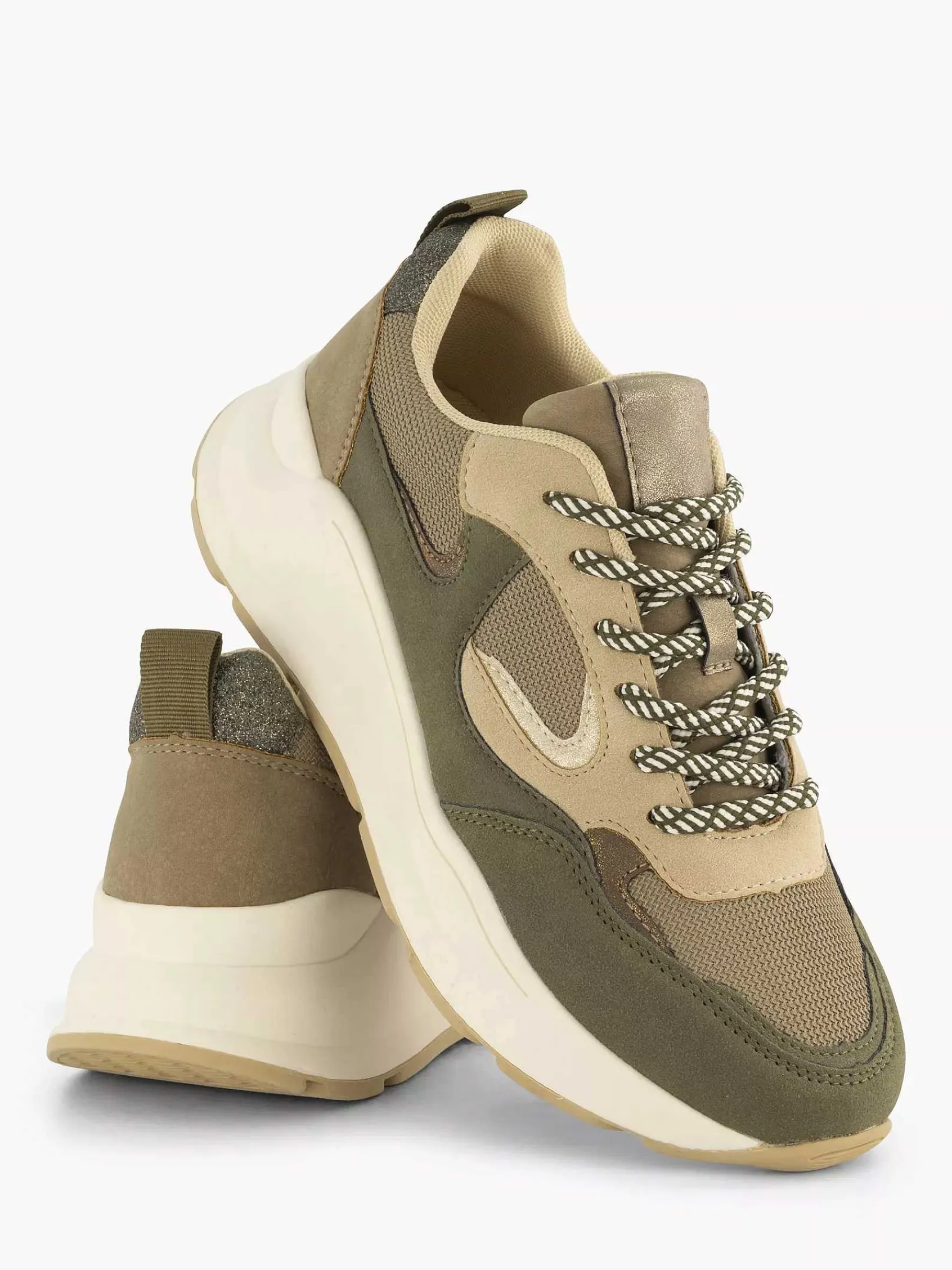 Sneakers|Oxmox Groene Chunky Sneaker