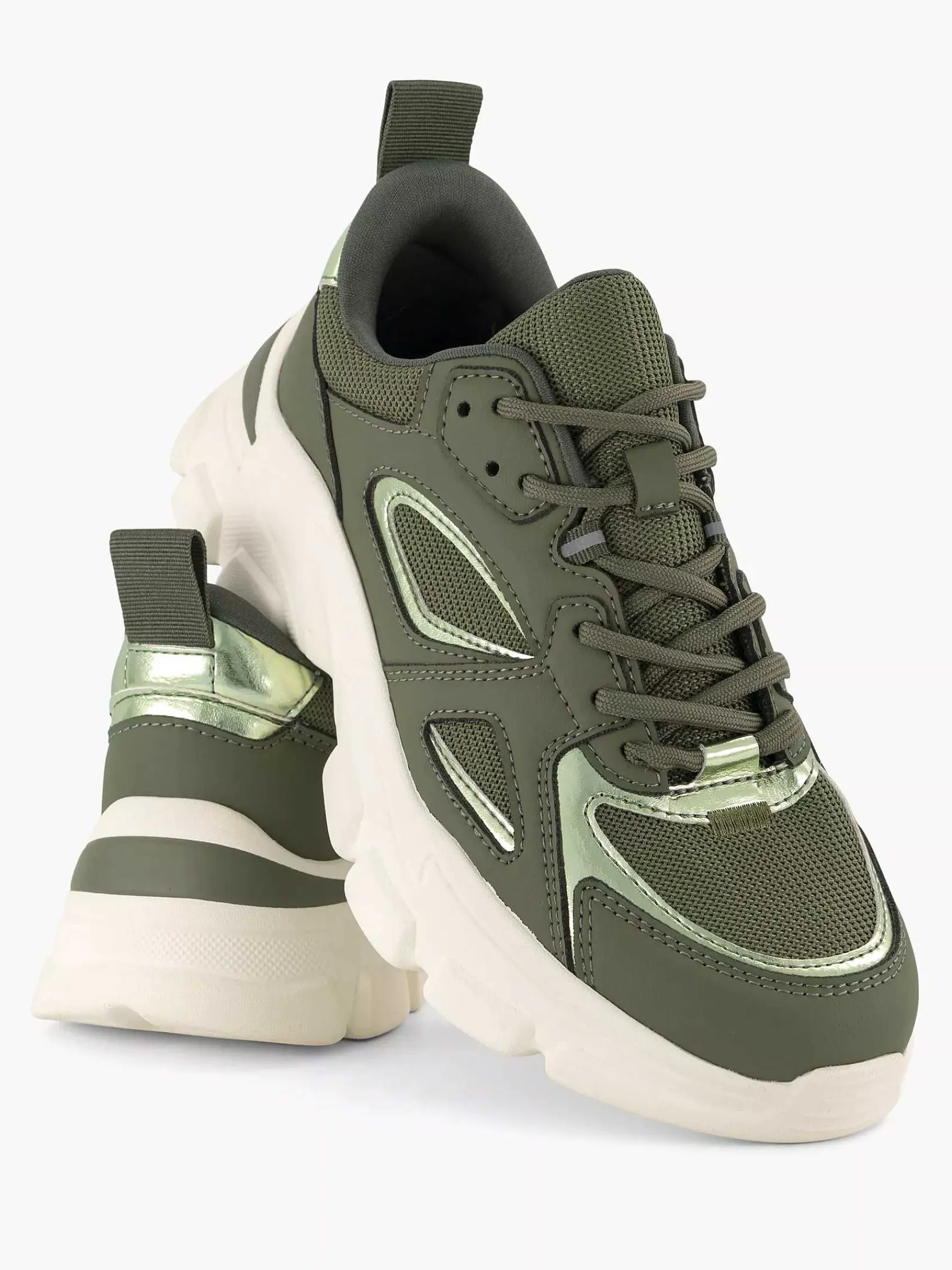 Sneakers|Oxmox Groene Chunky Sneaker