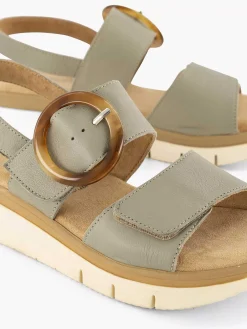 Comfort Schoenen|Medicus Groene Comfort Sandaal