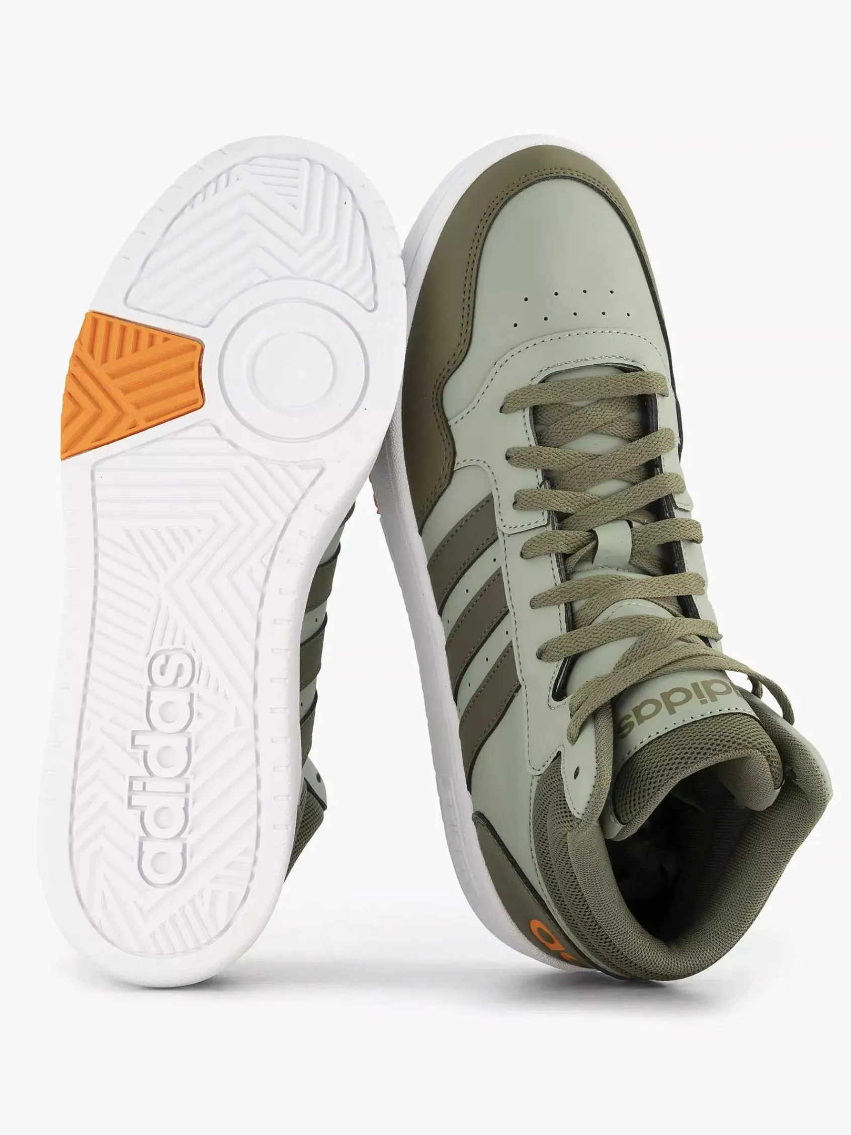 Sneakers|adidas Groene Hoops 3.0 Mid
