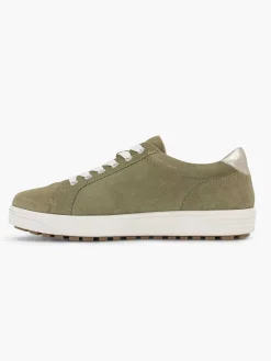 Comfort Schoenen|Medicus Groene Leren Comfort Sneaker