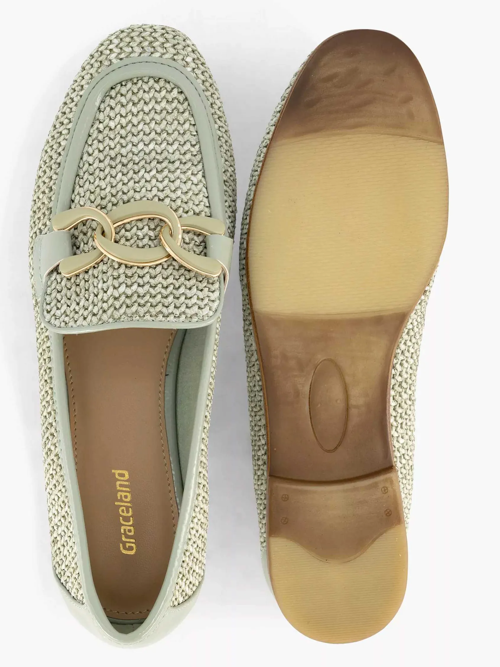 Instappers|Graceland Groene Loafer