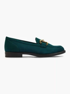 Instappers|Graceland Groene Loafer Sierketting