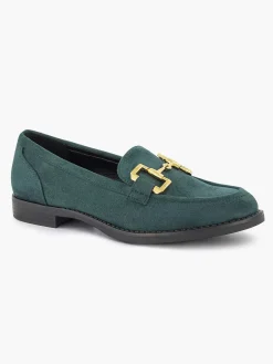 Instappers|Graceland Groene Loafer Sierketting