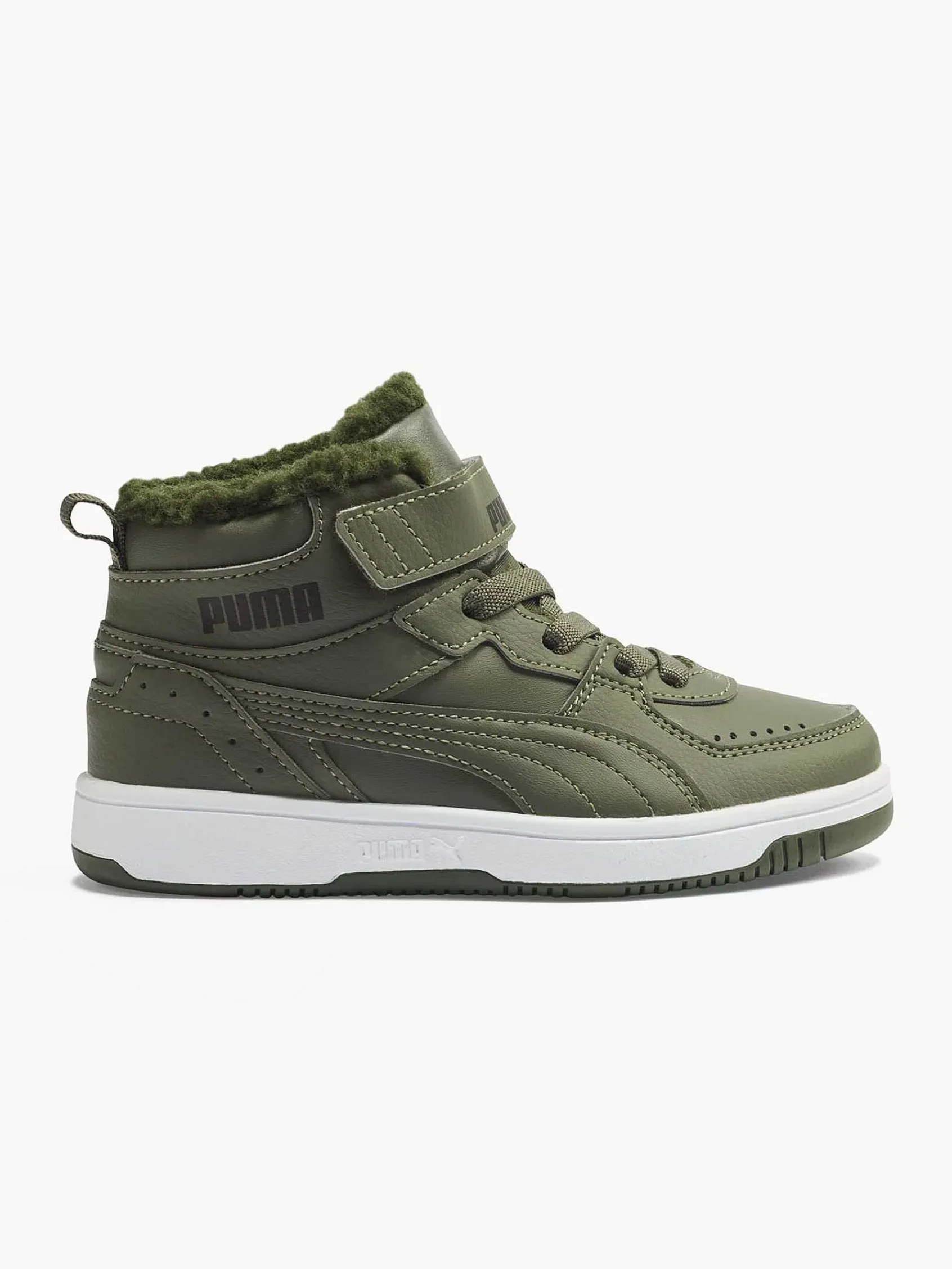 Jongensschoenen|Puma Groene Rebound Joy Fur Ps