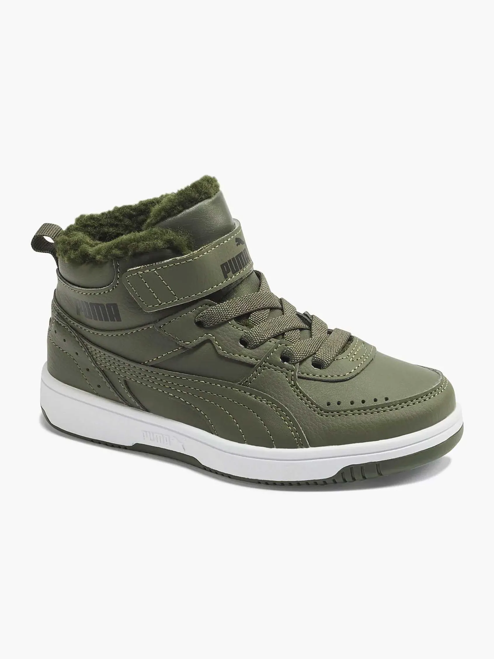 Jongensschoenen|Puma Groene Rebound Joy Fur Ps
