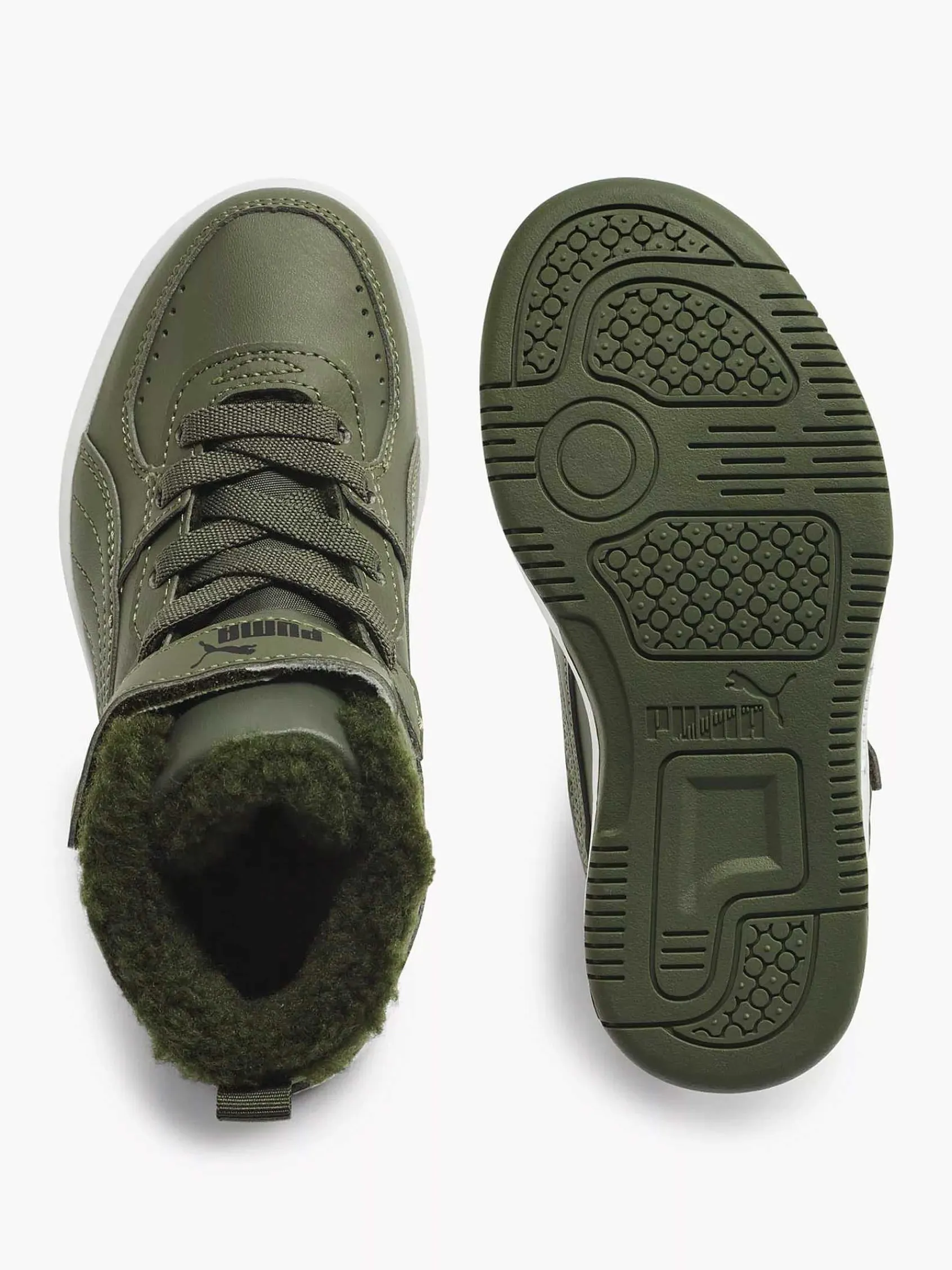 Jongensschoenen|Puma Groene Rebound Joy Fur Ps