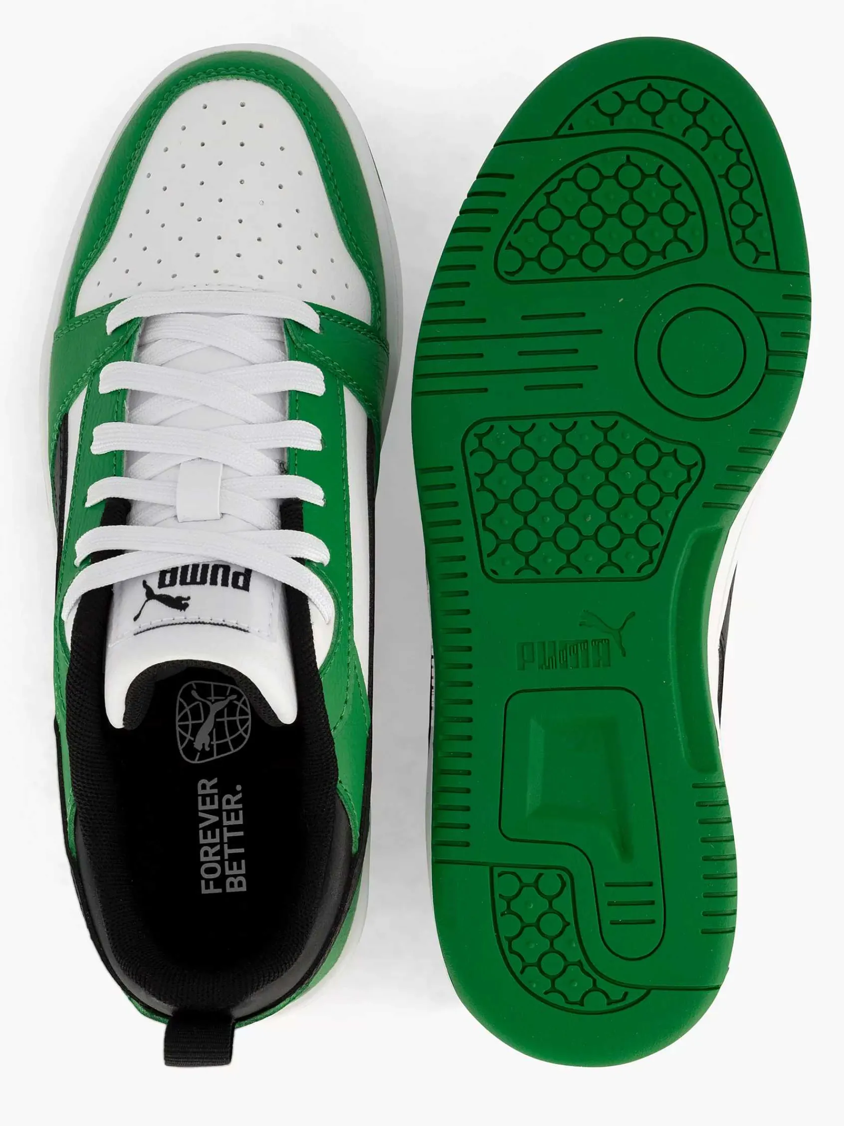 Jongensschoenen|Puma Groene Rebound V6 Lo Jr