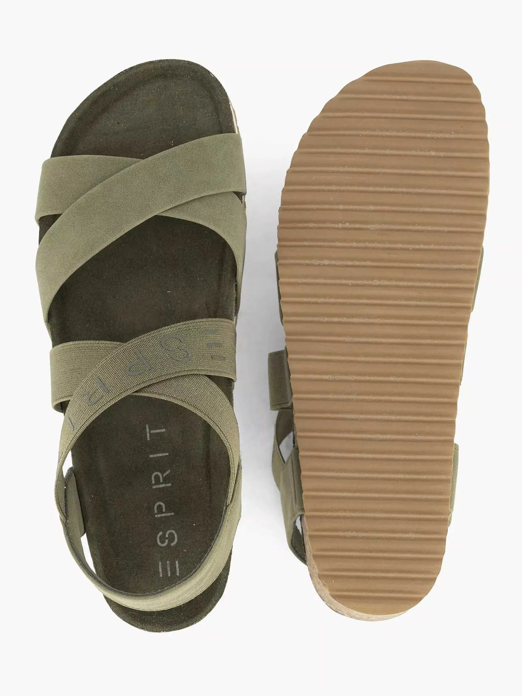 Sandalen|Esprit Groene Sandaal