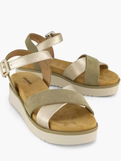 Sandalen|Graceland Groene Sandaal