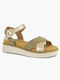 Sandalen|Graceland Groene Sandaal