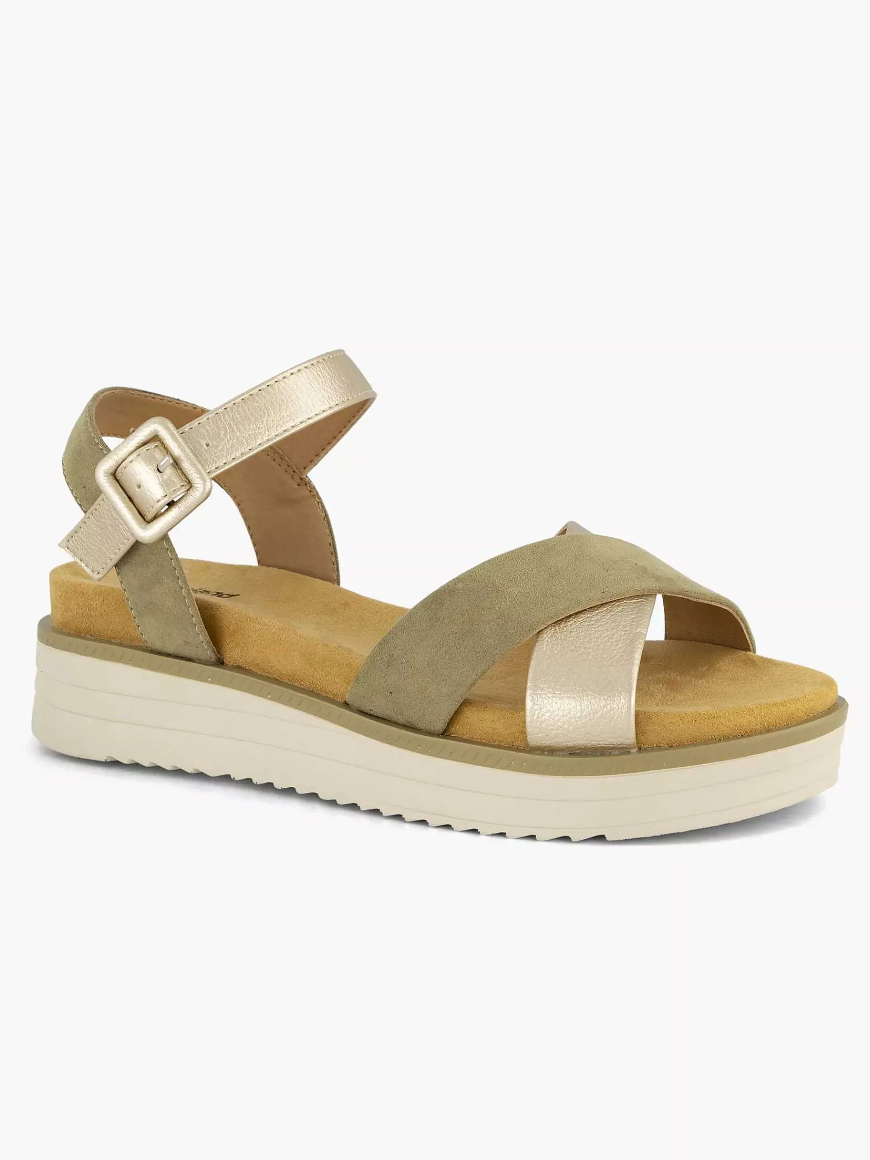 Sandalen|Graceland Groene Sandaal