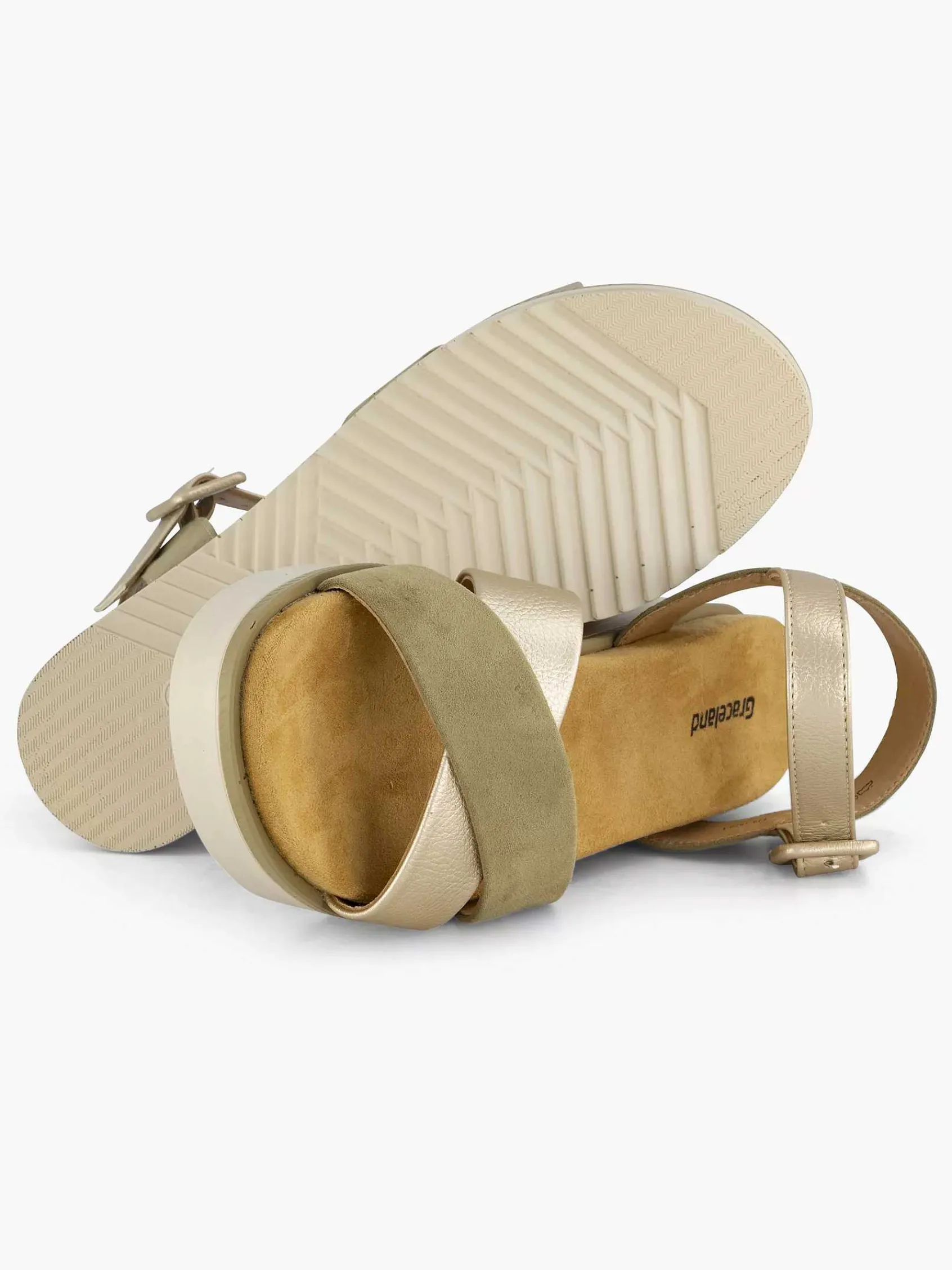 Sandalen|Graceland Groene Sandaal