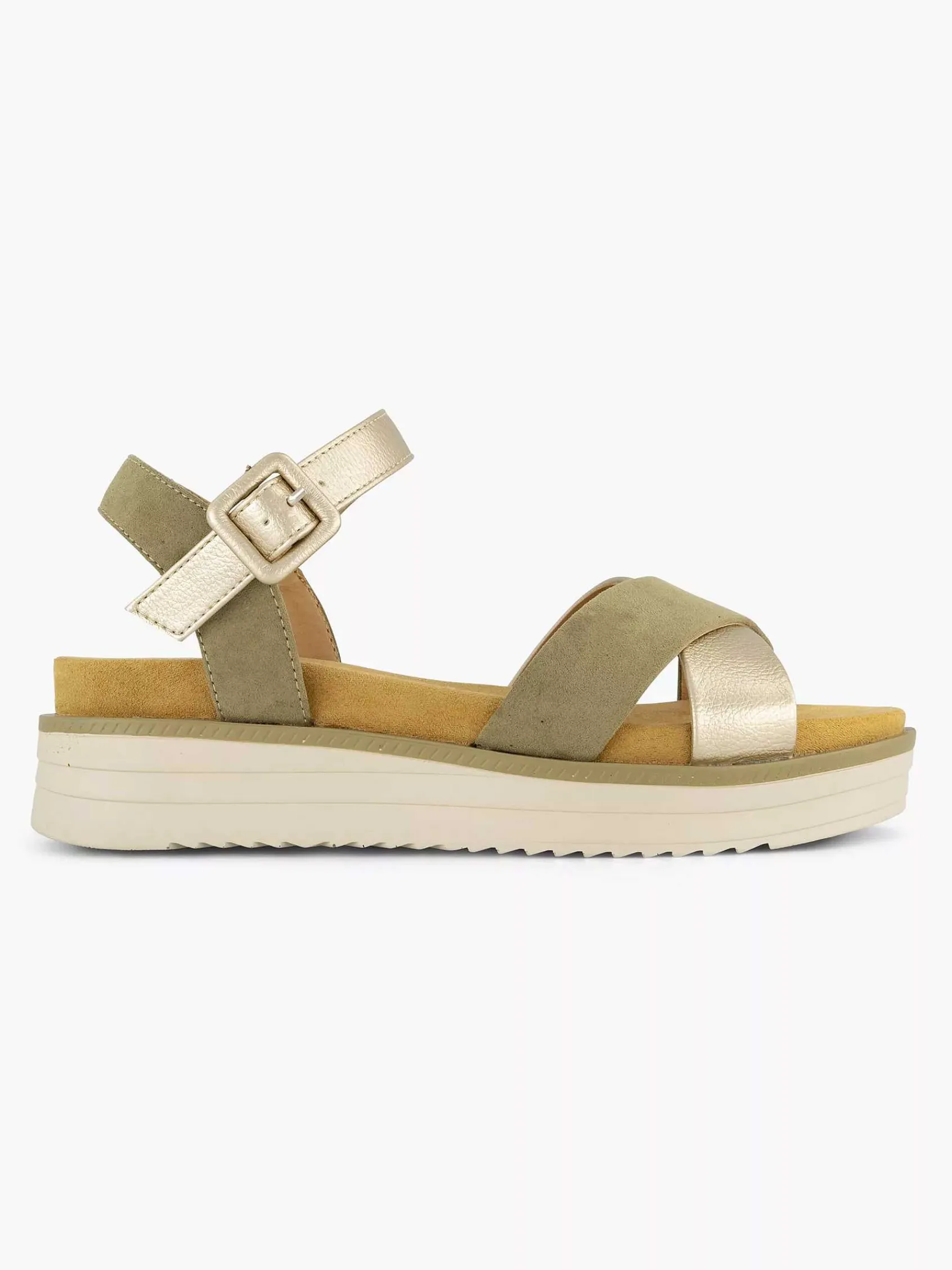Sandalen|Graceland Groene Sandaal