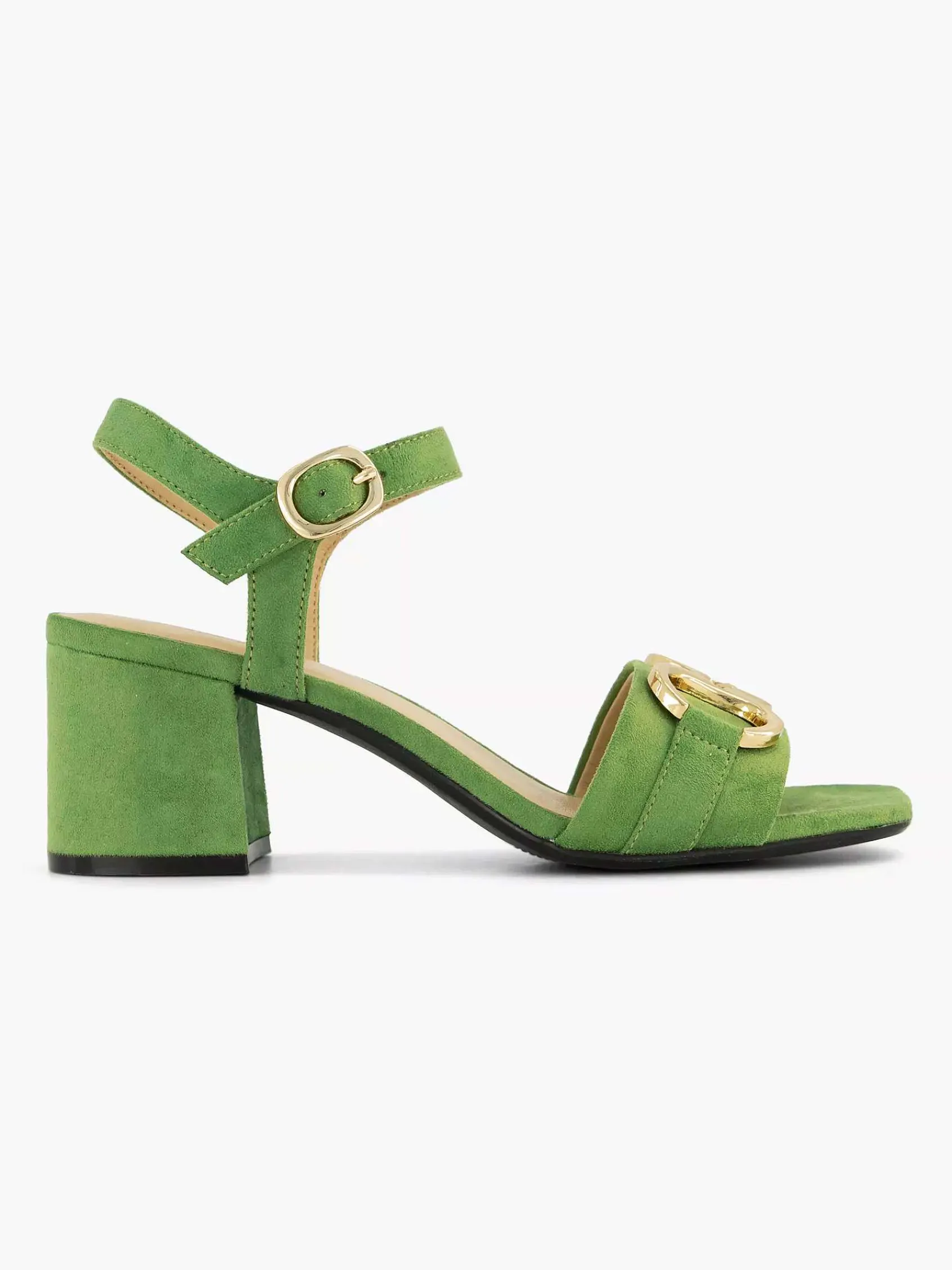 Sandalen|Graceland Groene Sandalette Sierketting