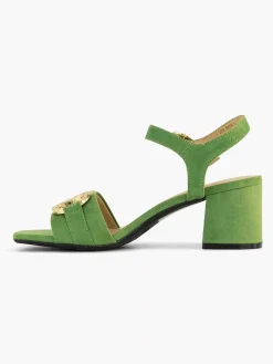 Sandalen|Graceland Groene Sandalette Sierketting